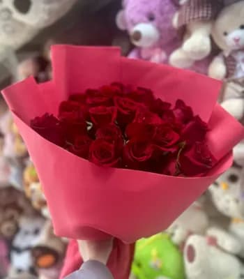 Букет из 25 красных роз — миниатюра 2
